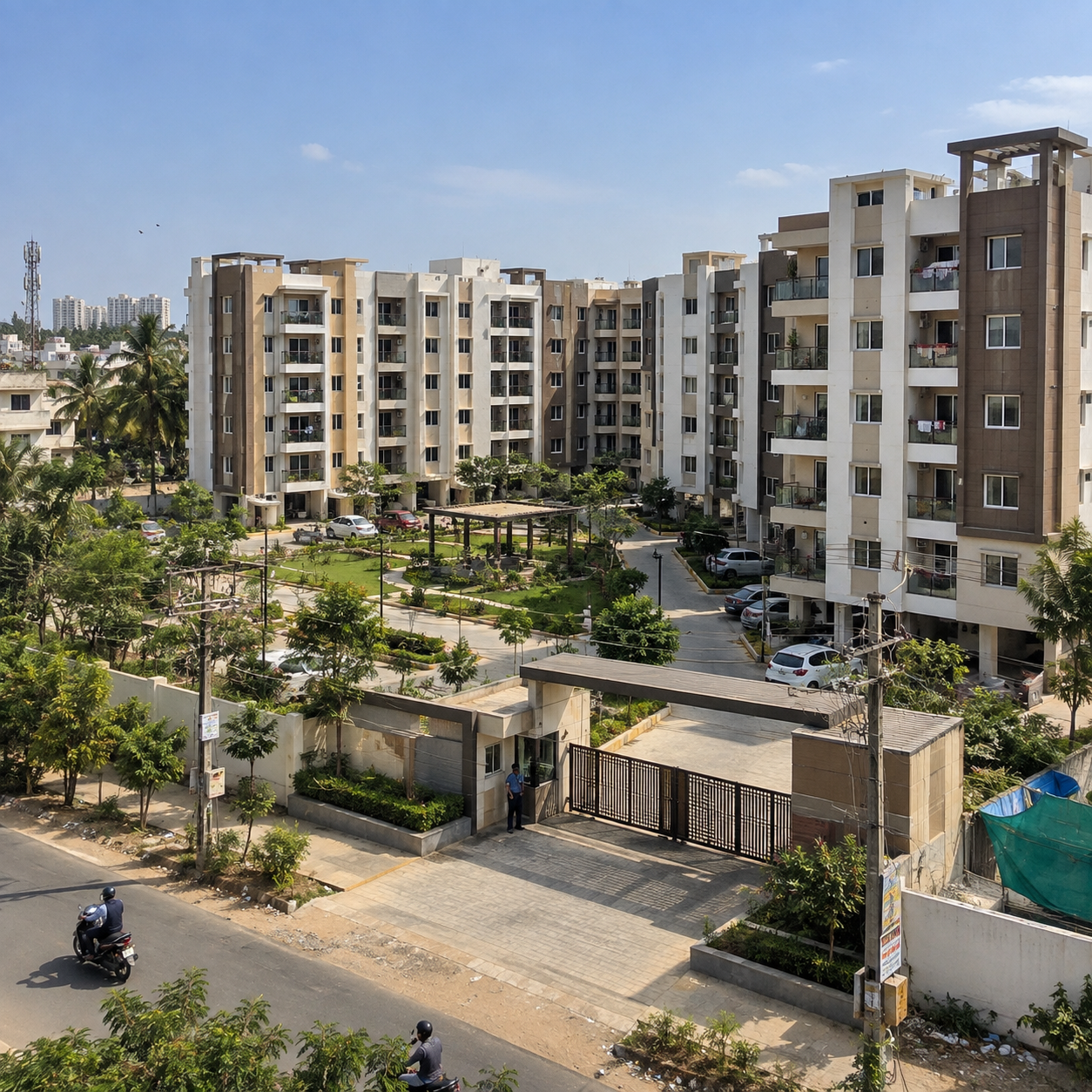 Modern apartment complex